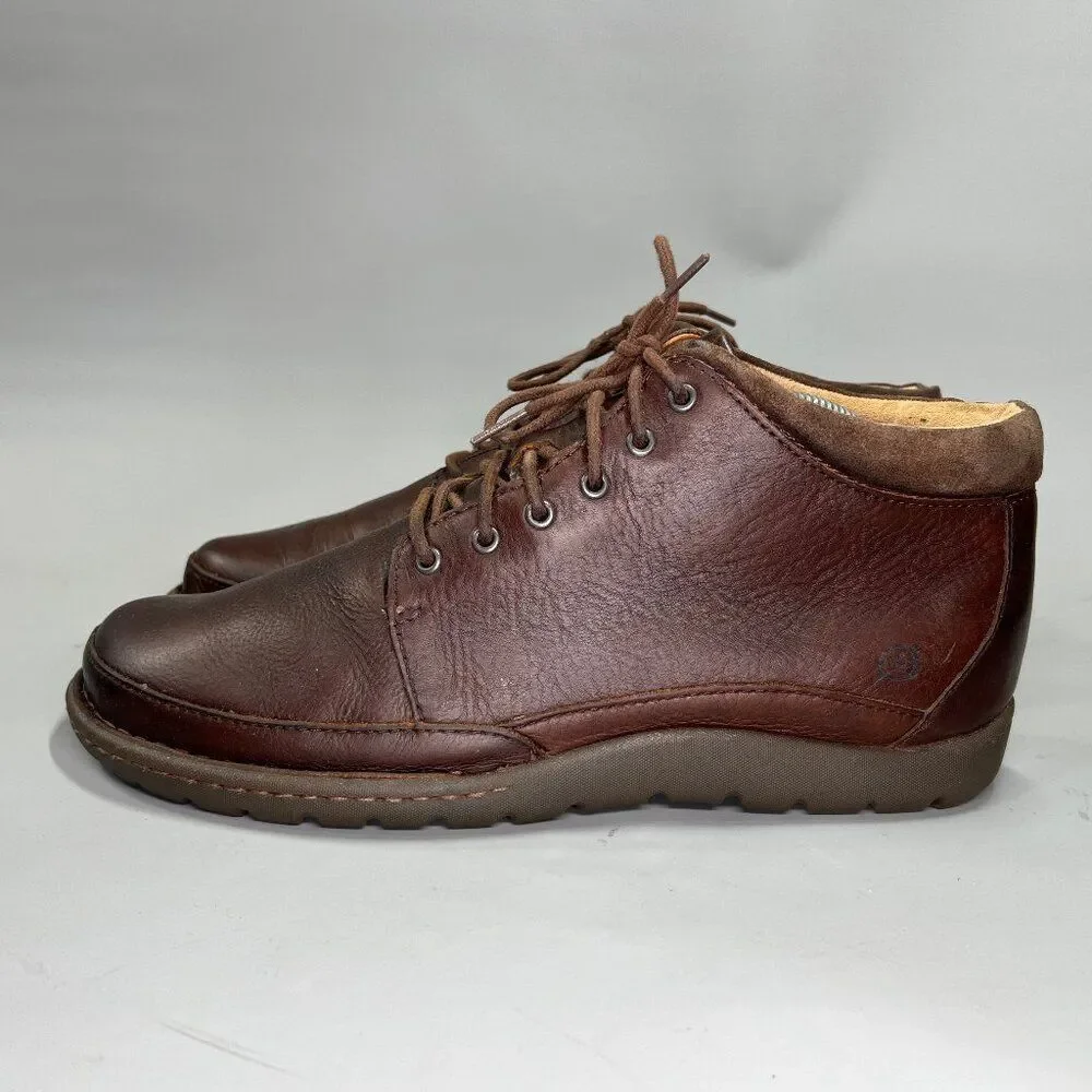 Born Nigel Boots Men's Size 11.5 Dark Brown Leather Lace‎ Up Casual Ankle Chukka